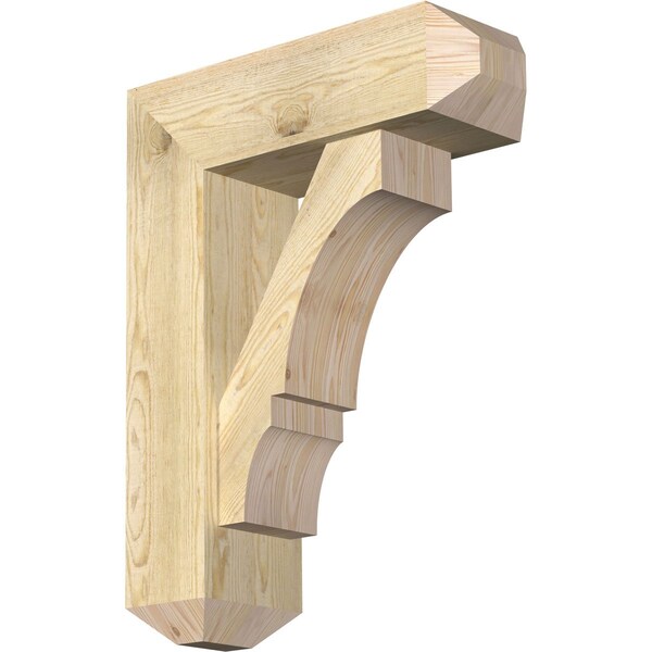 Ekena Millwork Balboa Craftsman Rough Sawn Bracket w/ Offset Brace, Douglas Fir, 8"W x 24"D x 32"H BKT0806X24X32BOA04RDF - main